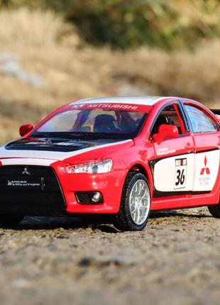 Игрушечная машинка металлическая mitsubishi lancer evolution 6