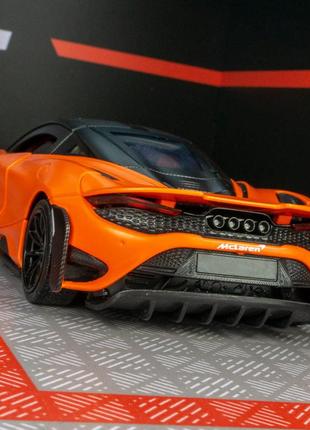 Машинка mclaren 765lt коллекционная моделька игрушка металлическая6 фото