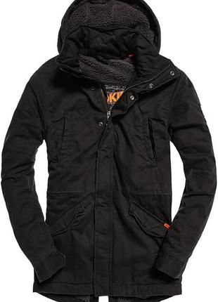 Куртка парка милитари superdry rookie (м) с капюшоном