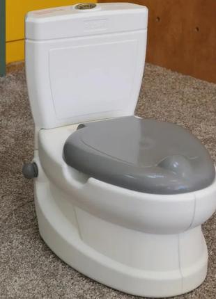 Учебный детский горшок в виде унитаза с крышкой для детей звук свет pilsan