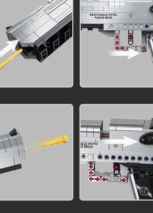 Детский игрушечный пистолет конструктор desert eagle pistol 360 деталей5 фото