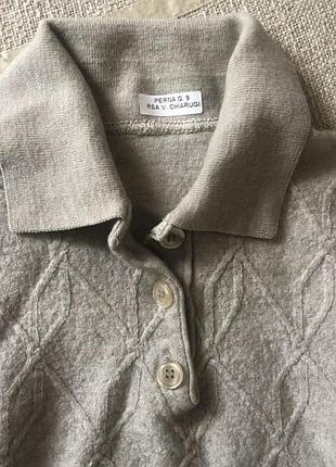 Стильний укорочений светр поло chiarugi кардиган, італійський лонгслів джемпер не зара massimo duti cos