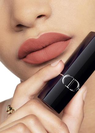 Подарунковий набір помад діор стійка вельветова червона нюдова рожева помада для губ...