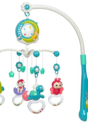 Детская карусель мобиль на кроватку с пультом и проектором 6 мелодий bedside bell baby5 фото