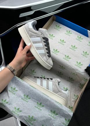 Жіночі кросівки adidas campus prm light gray white3 фото