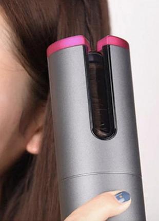 Плойка авто-бігуді для завивки волосся бездротовий ramindong hair curler. колір: сірий