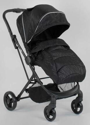 Візок прогулянковий дитячий "joy" liliya 61755 (1) колір чорний, футкавер