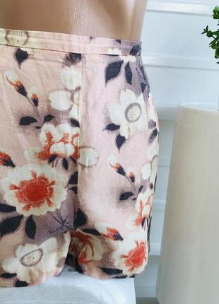 Красивые брендовые легкие стильные шорты в цветочный принт с высокой посадкой 🌺6 фото