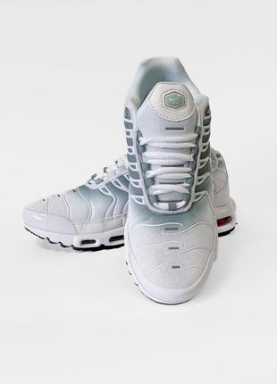 Nike air max plus white olive2 фото