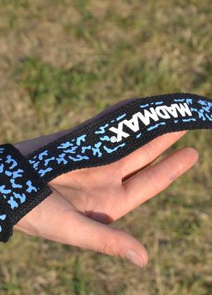 Ламки для тяги madmax camo power wrist straps camo/light blue pro_3405 фото