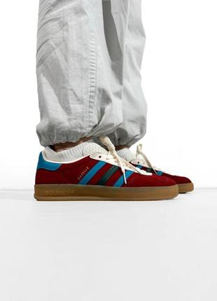 Adidas gazelle red/blue/white1 фото