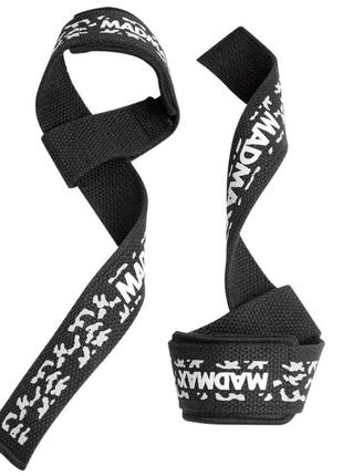 Лямки для тяги madmax camo power wrist straps camo/white1 фото