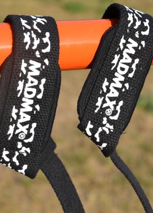 Лямки для тяги madmax camo power wrist straps camo/white10 фото