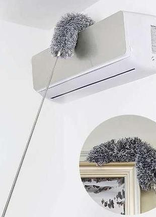 Телескопическая щетка для пыли с двумя разными концами - насадками ruhhy 18917 польша