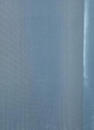 Тюль розтяжка "омбре". колір білий з блакитним6 фото