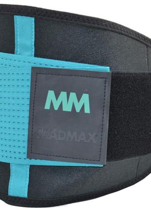 Пояс компресійний madmax mfa-277 slimming belt black/turquoise s4 фото