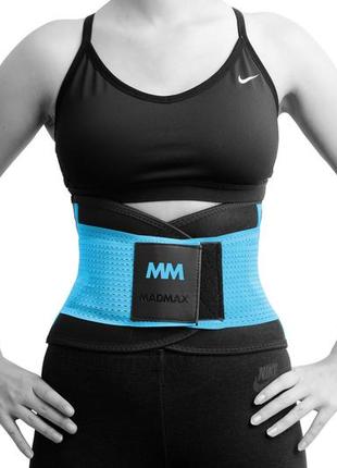 Пояс компресійний madmax mfa-277 slimming belt black/turquoise s2 фото