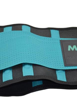 Пояс компресійний madmax mfa-277 slimming belt black/turquoise s8 фото