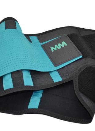 Пояс компресійний madmax mfa-277 slimming belt black/turquoise s9 фото