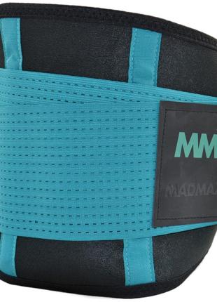 Пояс компресійний madmax mfa-277 slimming belt black/turquoise s6 фото