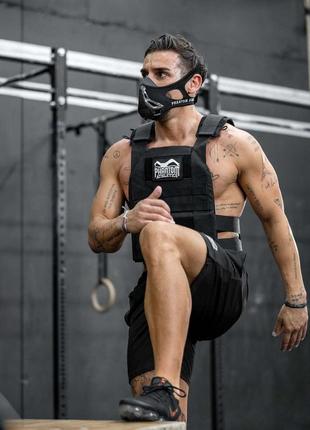 Маска для тренування дихання phantom training mask carbon s7 фото