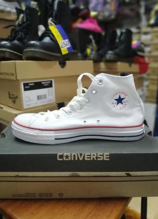 Кеди converse all star high optical white (m7650)