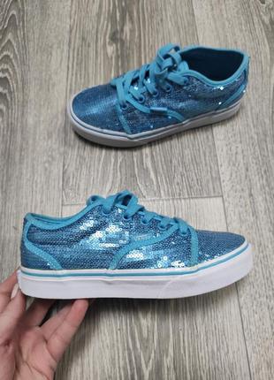 Блестящие кеды кеди в паетках vans 33-34p