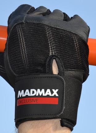 Рукавички для фітнесу madmax mfg-269 professional exclusive black l9 фото