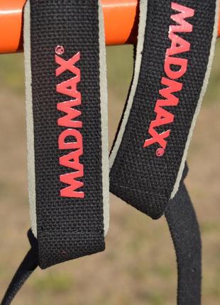 Лямки для тяги madmax mfa-267 pwr straps black/grey/red10 фото