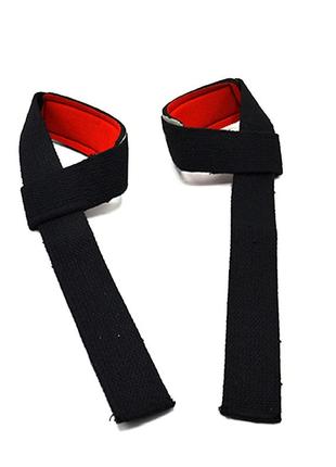 Лямки для тяги madmax mfa-267 pwr straps black/grey/red3 фото