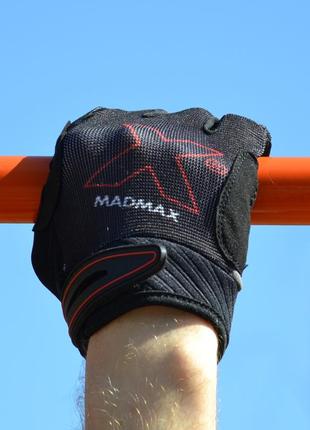 Рукавички для фітнесу madmax mxg-103 x gloves black/grey m9 фото