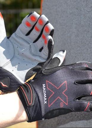 Рукавички для фітнесу madmax mxg-103 x gloves black/grey m8 фото