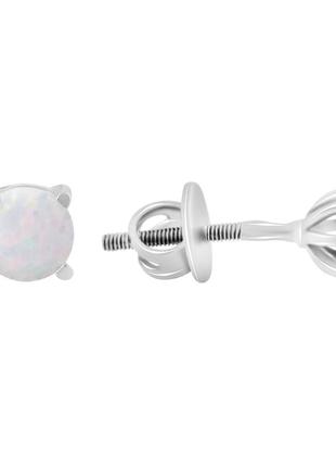 Срібні сережки ogosilver з опалом 0.39ct (1893937)
