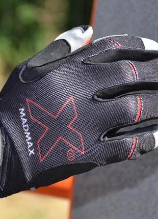 Рукавички для фітнесу madmax mxg-103 x gloves black/grey l4 фото