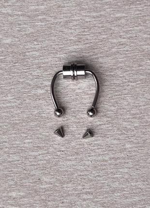 Фейк обманка септум на магните магнитах магнитный сережка серёжка серьга в нос имитация пирсинг без прокола