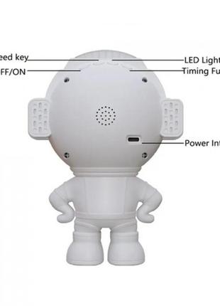 Ночник проектор звездного неба астронавт 19 см с пультом с bluetooth и динамиком mgy-142 pro_4954 фото