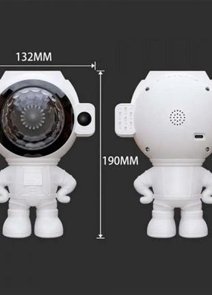 Ночник проектор звездного неба астронавт 19 см с пультом с bluetooth и динамиком mgy-142 pro_4955 фото