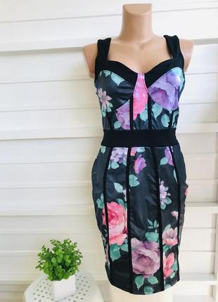 Шикарное женственное брендовое платье миди отличного фасона в красивый цветочный принт🌸2 фото