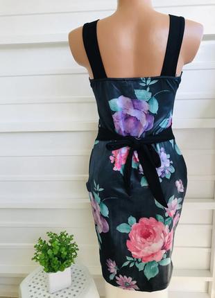 Шикарное женственное брендовое платье миди отличного фасона в красивый цветочный принт🌸3 фото