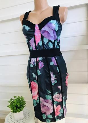 Шикарное женственное брендовое платье миди отличного фасона в красивый цветочный принт🌸4 фото