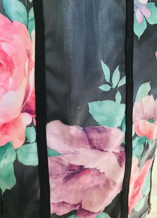 Шикарное женственное брендовое платье миди отличного фасона в красивый цветочный принт🌸7 фото