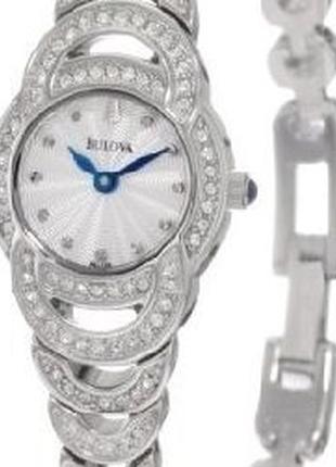 Часы женские с кристаллами svarovski bulova9 фото