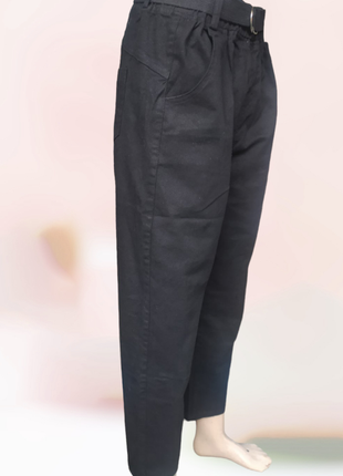 Стильні чорні брюки звужені до низу1 фото