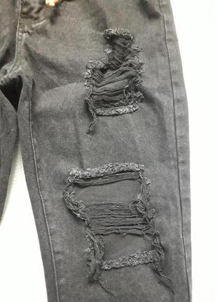 Мегакрутые трендовые джинсы мом с рваностями спереди shein9 фото