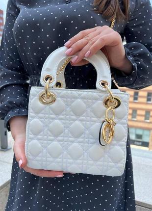 Жіноча сумка dior mini діор маленька сумка шоппер на плече красива, легка, стьобана сумка з екошкіри6 фото