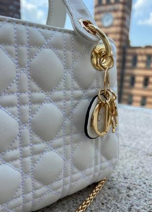 Жіноча сумка dior mini діор маленька сумка шоппер на плече красива, легка, стьобана сумка з екошкіри3 фото