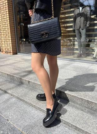 Жіноча сумка з еко-шкіри dior caro croco діор молодіжна, брендова сумка через плече10 фото