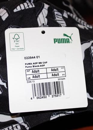 Puma bb aop cap 022944 01  кепка оригінал блайзер бейсболка унісекс чорна9 фото