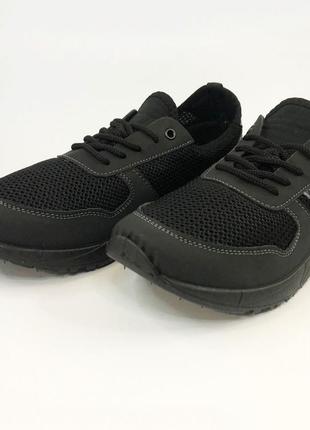 Мужские кроссовки лето черные 43 размер. кроссовки сетка сеточка мужские. модель 83872. цвет: черный4 фото
