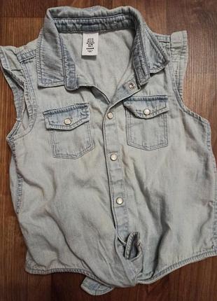 Джинсова жилетка 2-3 р denim